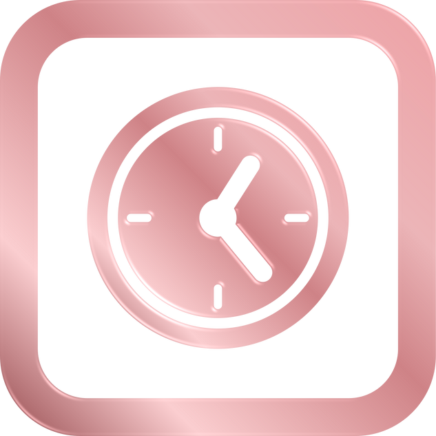 Rose Gold Clock Icon