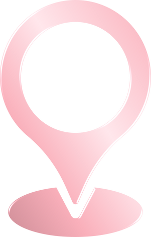Rose Gold Location Pin Icon